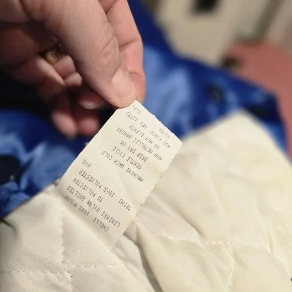 Vintage Snap On Blue Thomas Motors Jacket Size S Satin Snap Front - Picture 4 of 6